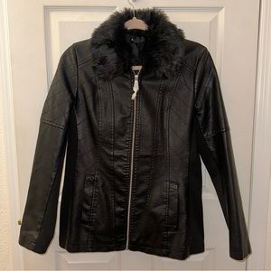 Baccini Faux Leather Jacket Womens Size Small NWOT
